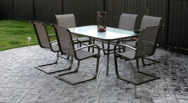 Backyard Concrete Stamping in High Point